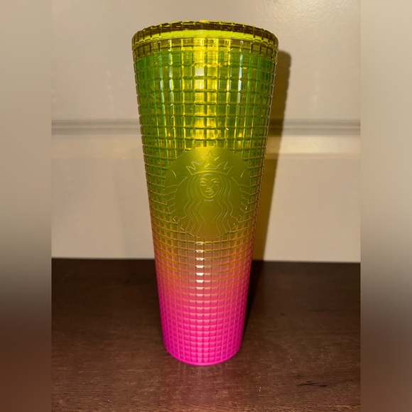 Starbucks Cold Cup Tumbler Summer 2022 Lemon Pink Gradient 24 oz - Picture 3 of 5